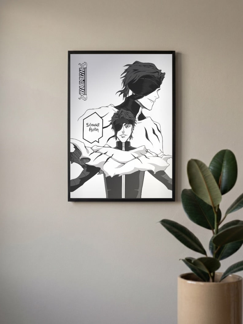 Sosuke Aizen Portrait Anime Poster