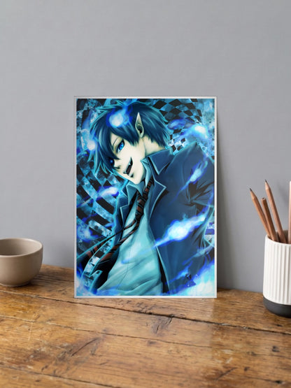 Rin Okumura Demon Form Anime Poster