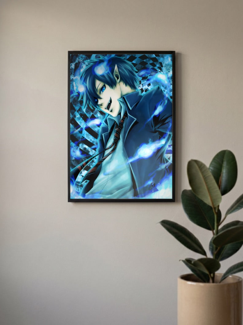 Rin Okumura Demon Form Anime Poster