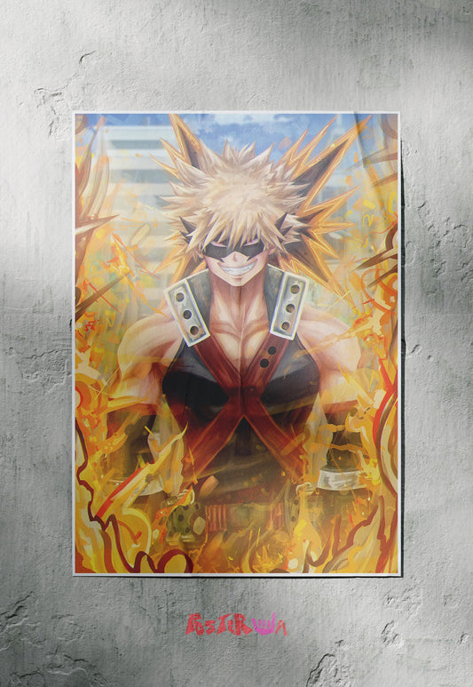 Explosive Ambitions | Bakugo (Anime) | Action Movie Poster
