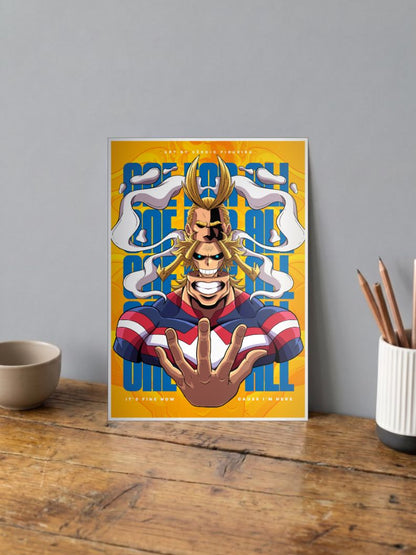 Unyielding Hero | All Might (Anime) | Iconic Poster