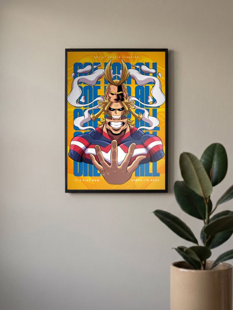 Unyielding Hero | All Might (Anime) | Iconic Poster
