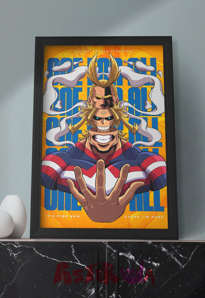Unyielding Hero | All Might (Anime) | Iconic Poster