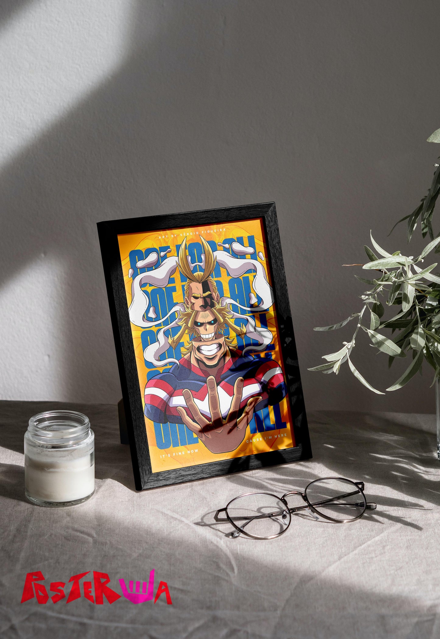 Unyielding Hero | All Might (Anime) | Iconic Poster