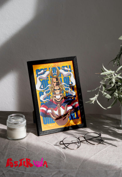 Unyielding Hero | All Might (Anime) | Iconic Poster