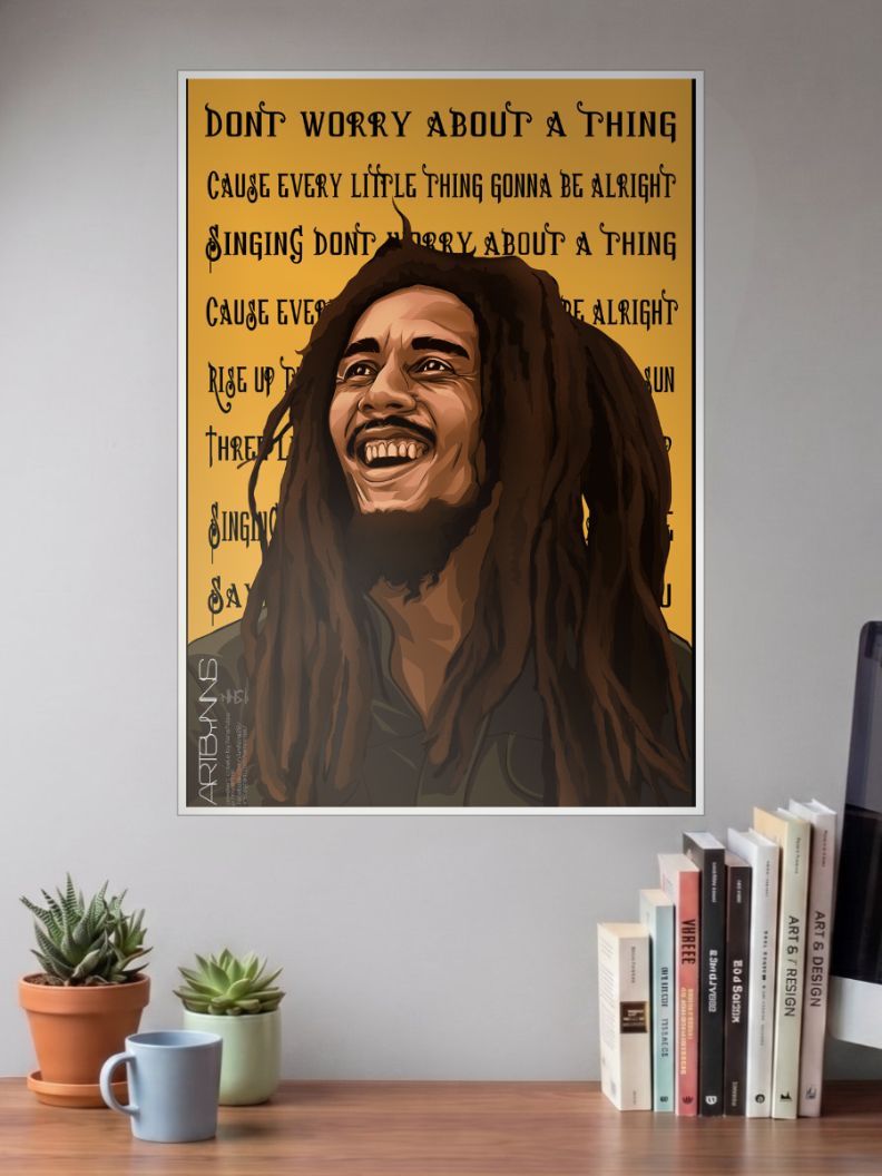 Bobmarley Lyric Poster
