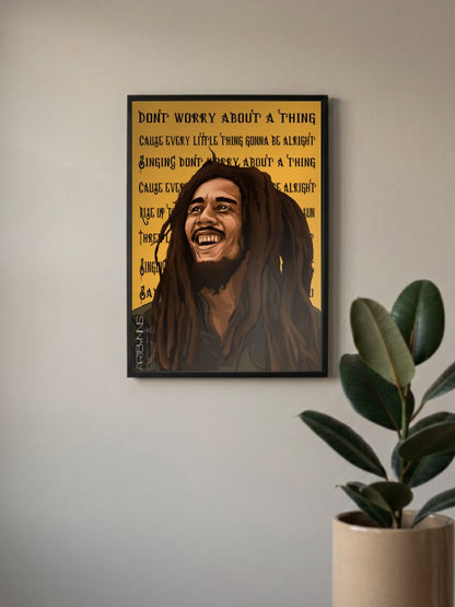 Bobmarley Lyric Poster