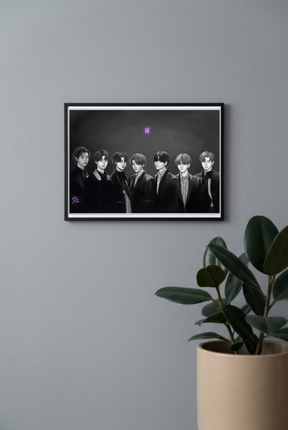 BTS Group Kpop Poster
