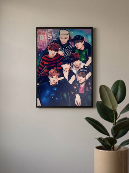BTS Bulletproof Squad Anime Poster