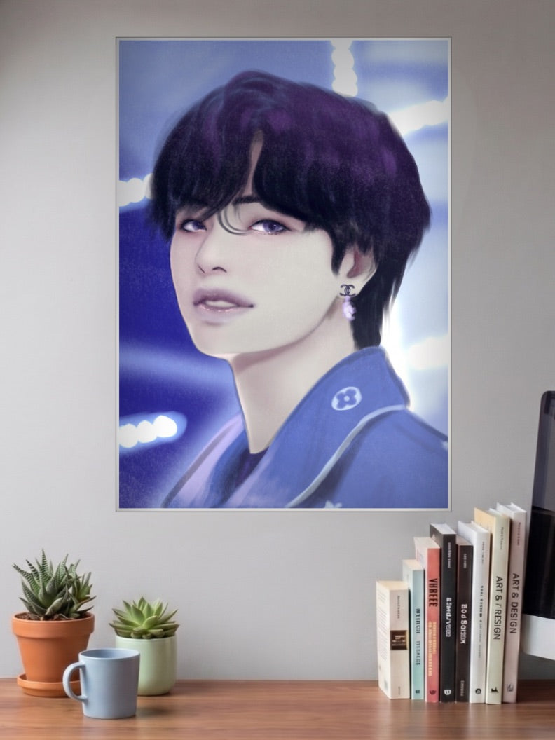 BTS V Taehyung Anime Poster