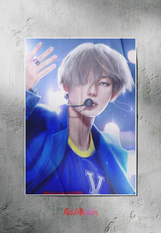 Celestial Symphony | Kim Taehyung (BTS) | Anime Poster