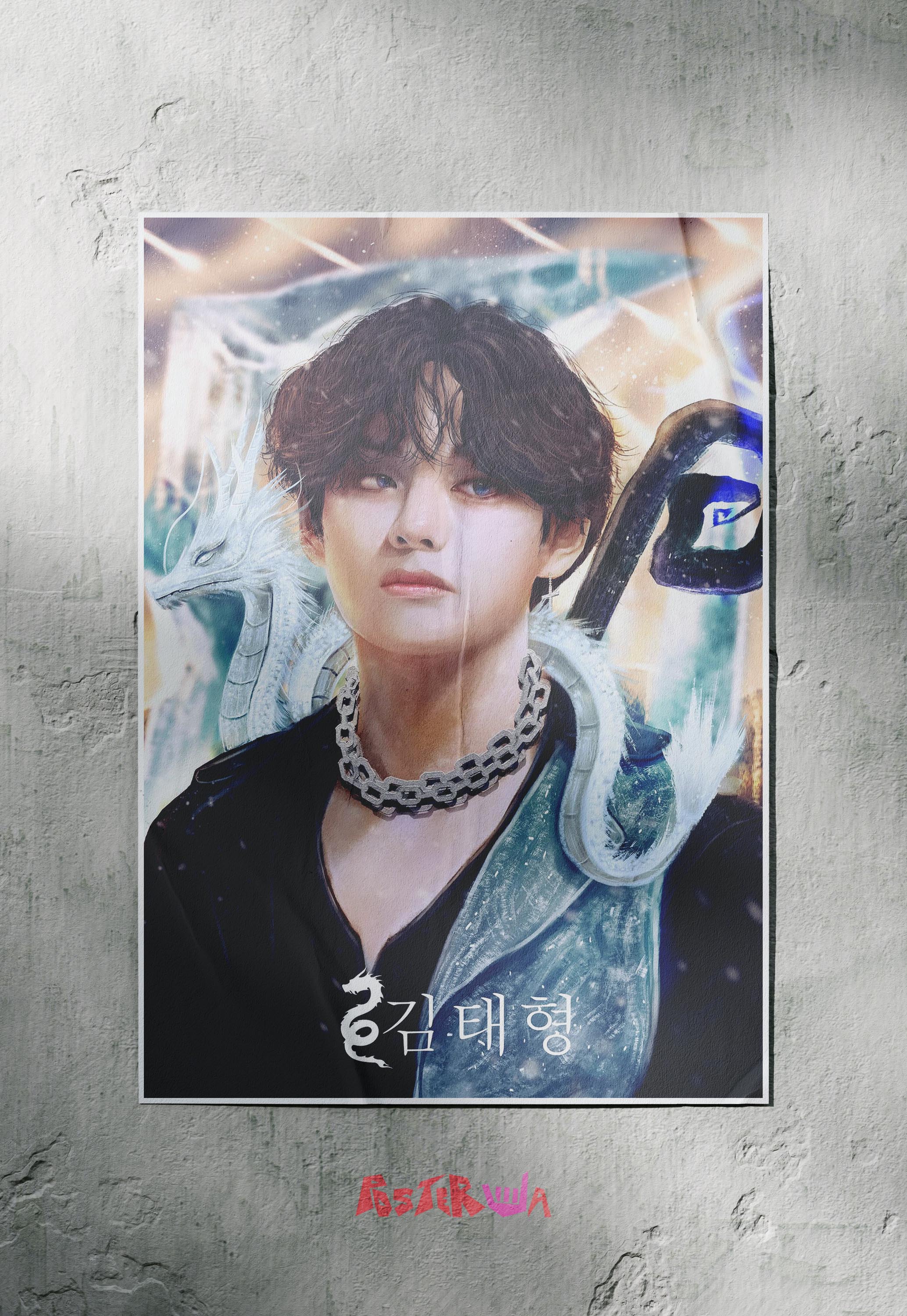Ethereal Vibes | Kim Taehyung (BTS) | Kpop Poster – Posterwa