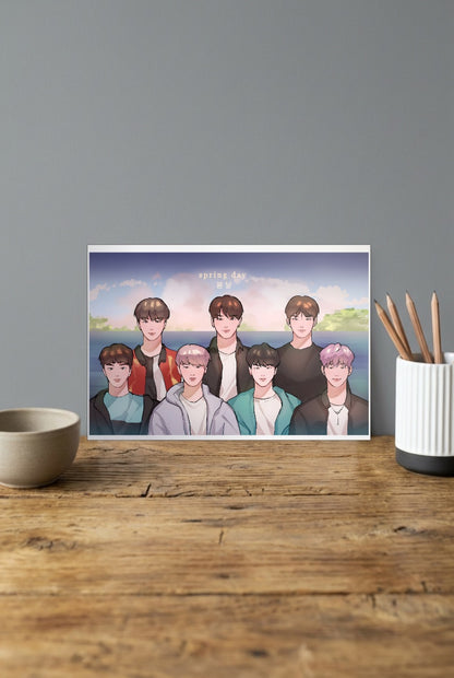 BTS Spring Day Kpop Poster