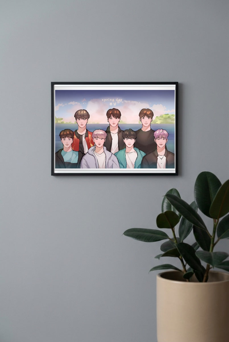 BTS Spring Day Kpop Poster