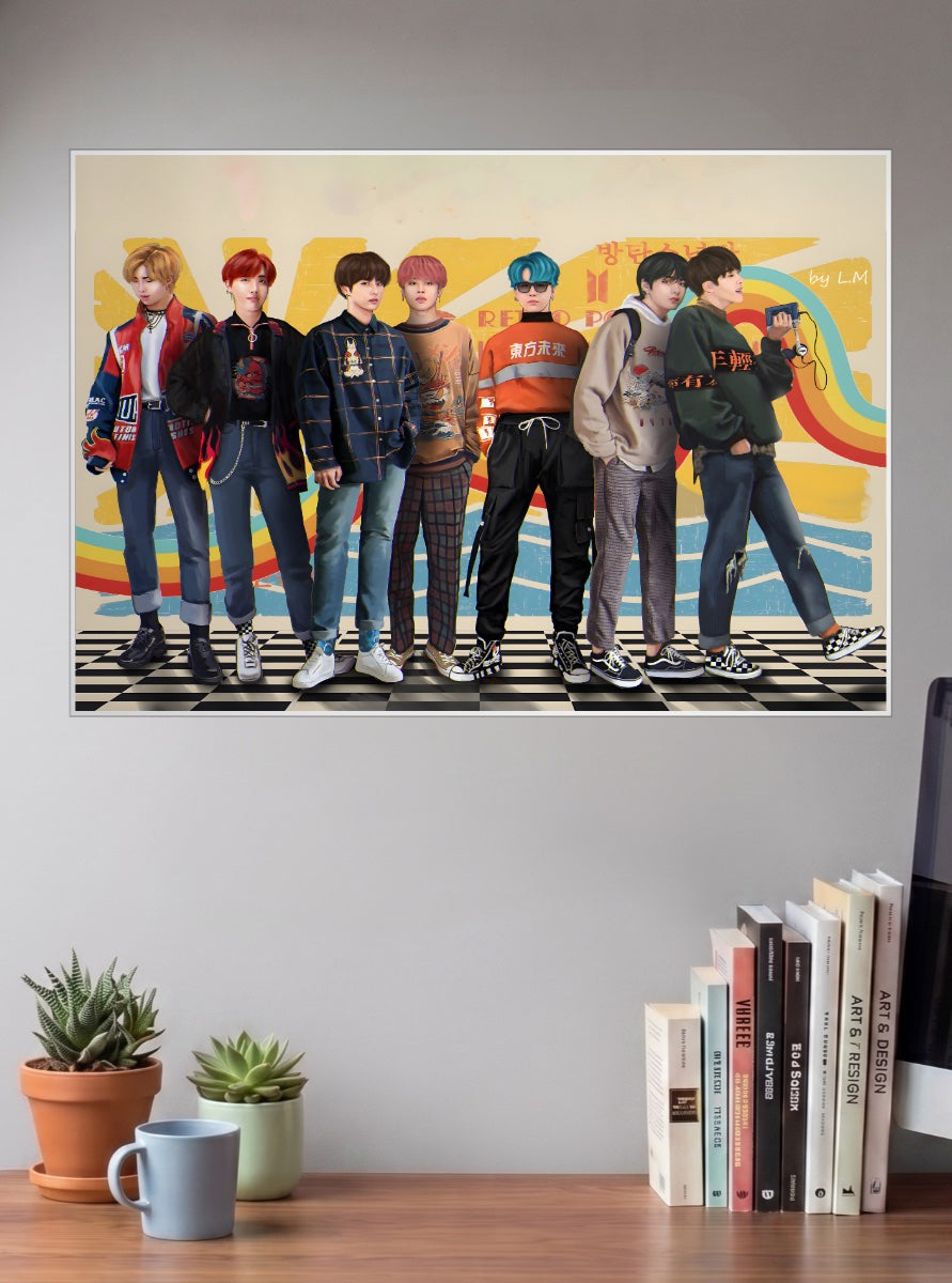 BTS Rainbow Street Kpop Poster