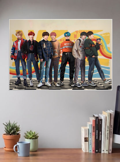 BTS Rainbow Street Kpop Poster