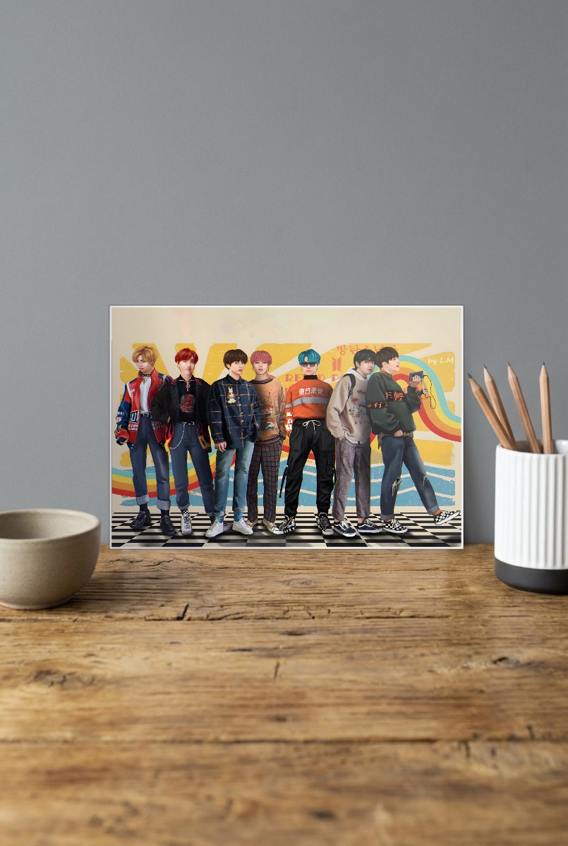 BTS Rainbow Street Kpop Poster