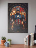 Shielded Valor | Captain America | Comic Book Poster
