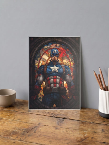 Shielded Valor | Captain America | Comic Book Poster