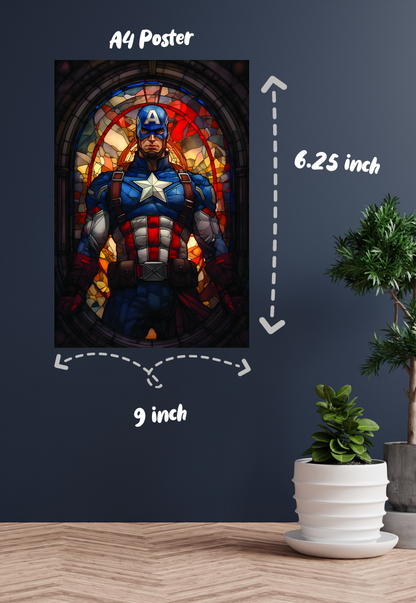Shielded Valor | Captain America | Comic Book Poster