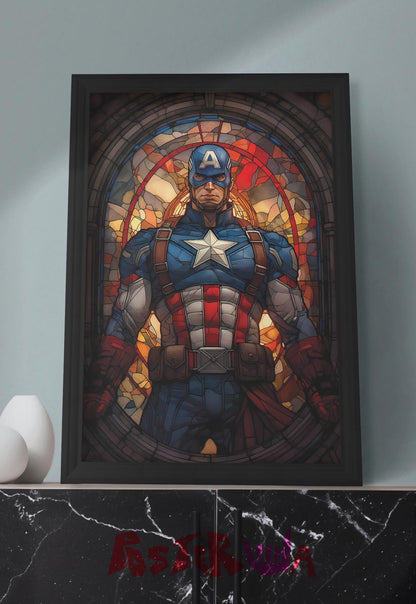 Shielded Valor | Captain America | Comic Book Poster