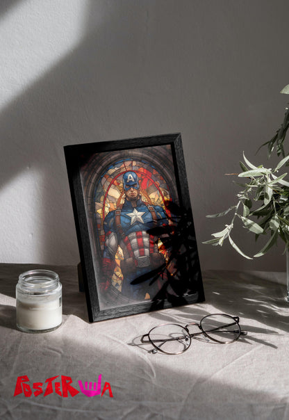 Shielded Valor | Captain America | Comic Book Poster