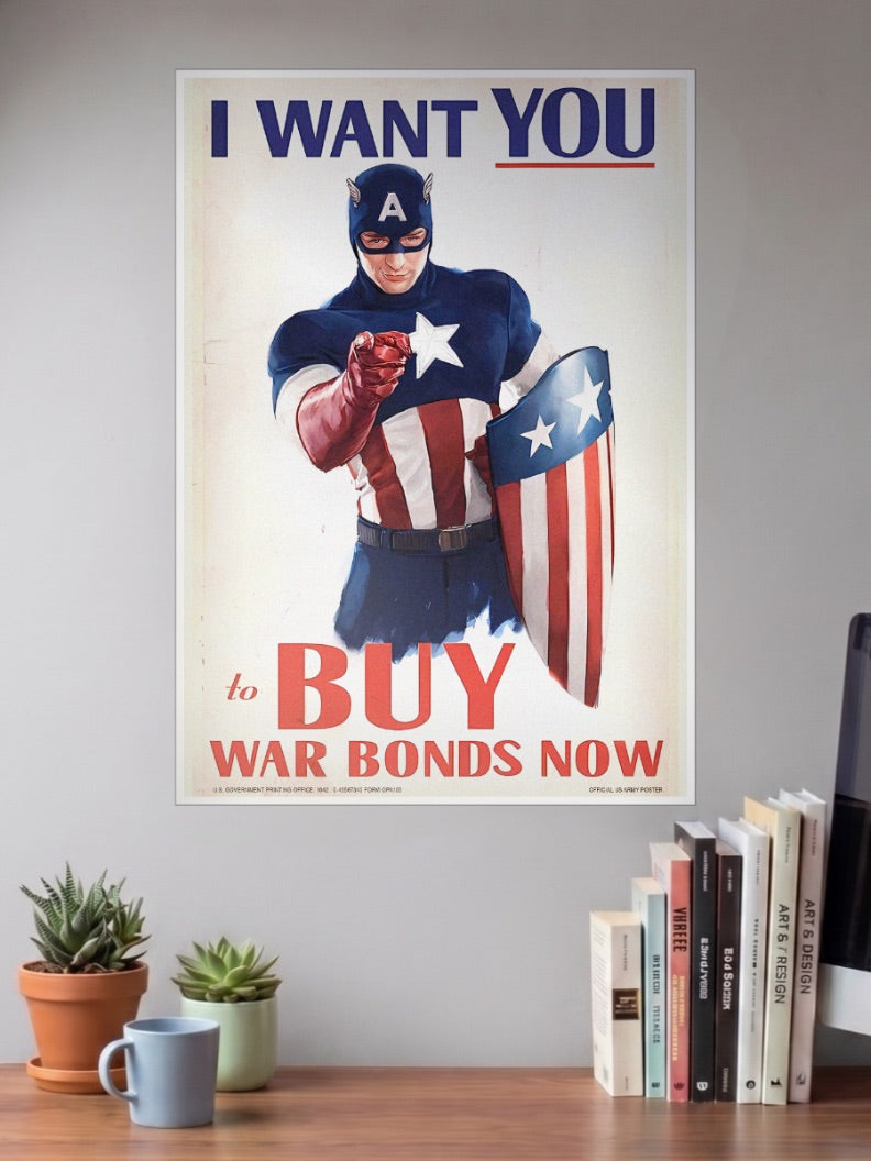 Invest in Victory | Captain America | Marvel Poster