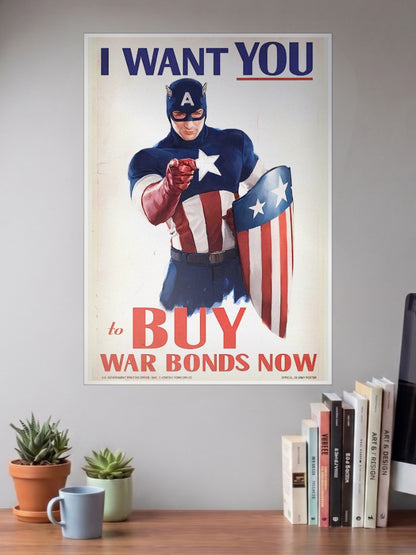 Invest in Victory | Captain America | Marvel Poster