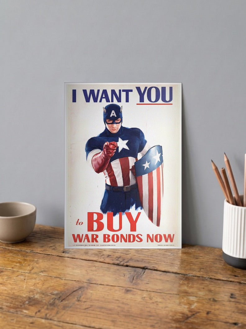 Invest in Victory | Captain America | Marvel Poster