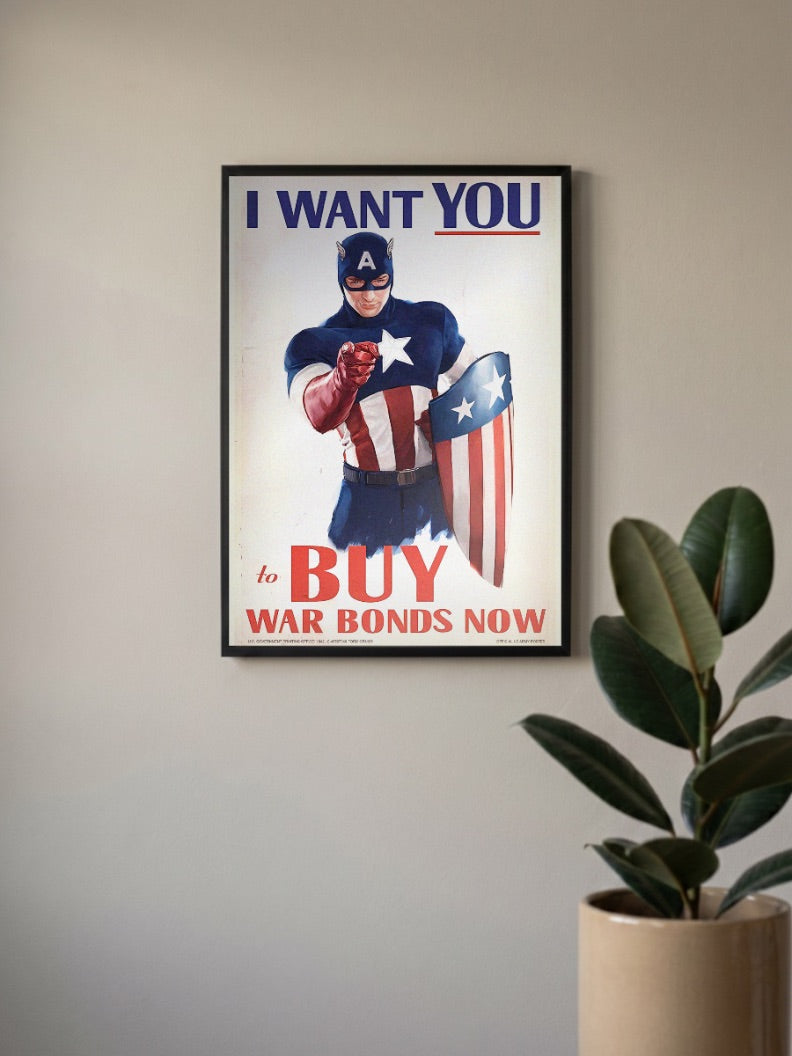 Invest in Victory | Captain America | Marvel Poster