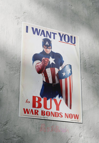 Invest in Victory | Captain America | Marvel Poster