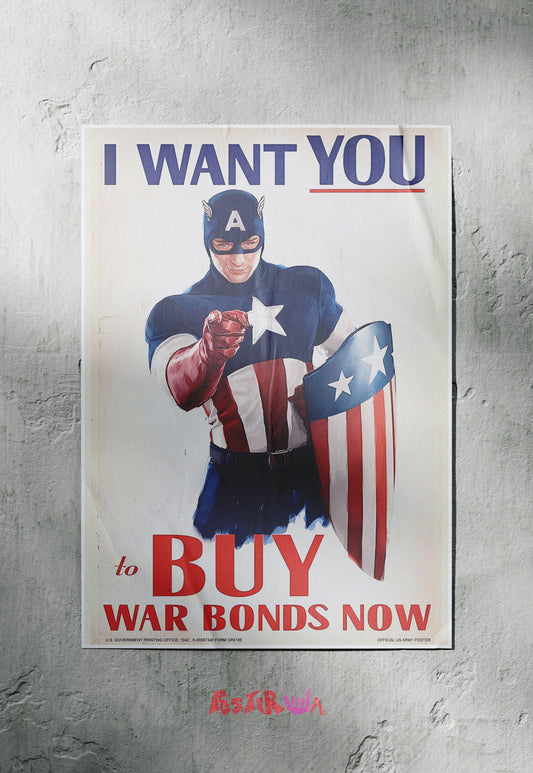 Invest in Victory | Captain America | Marvel Poster