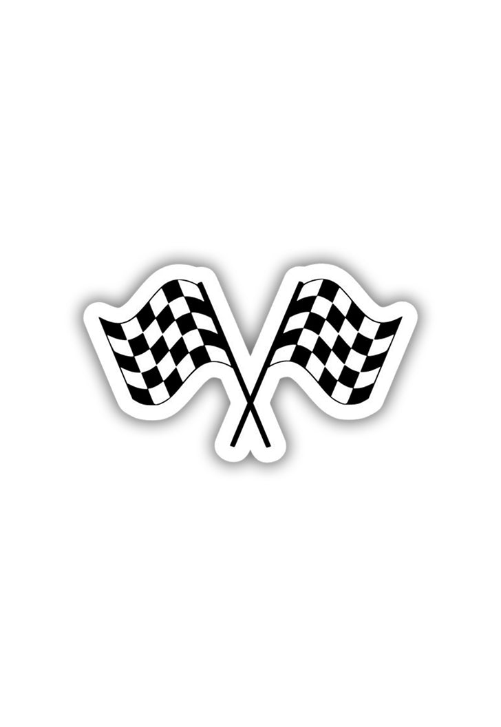 Racing Flag  Sticker