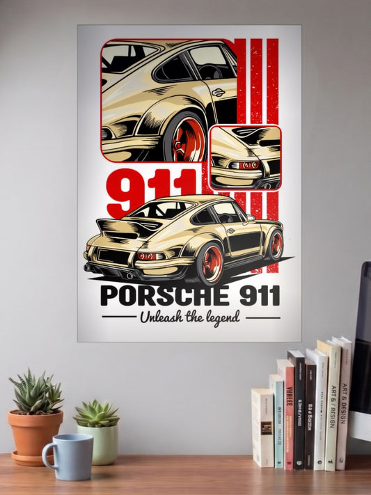 Porsche 911 Track Born Cars Poster