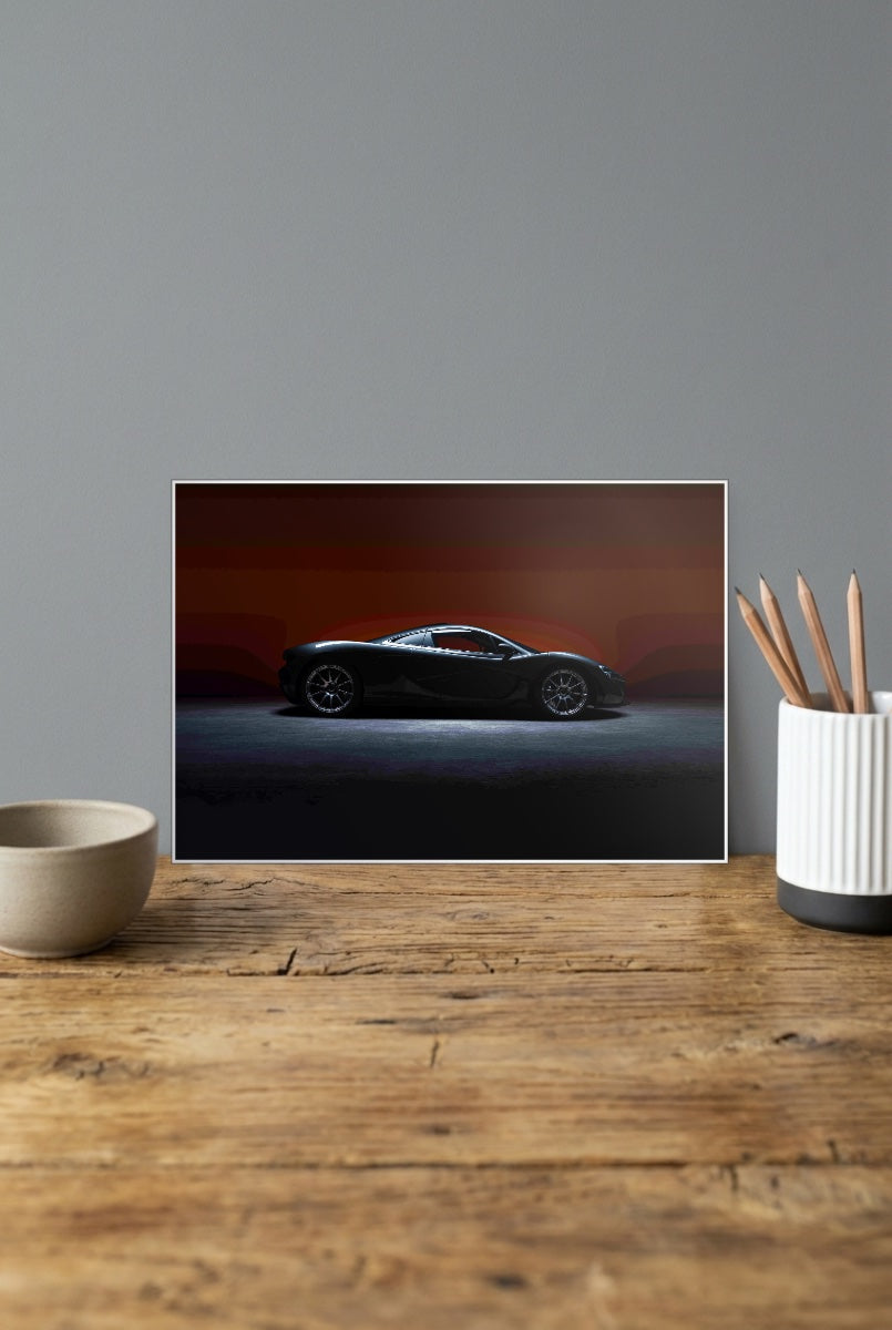 Dark Supercar Silhouette Cars Poster