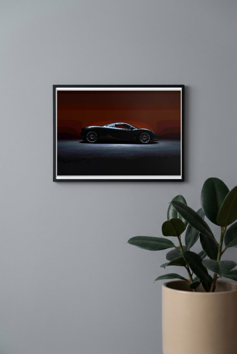 Dark Supercar Silhouette Cars Poster