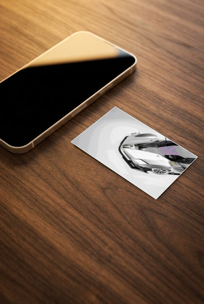 Ferrari Silver Cars Poster