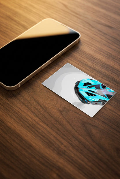 Blue Concept Supercar Cars Poster
