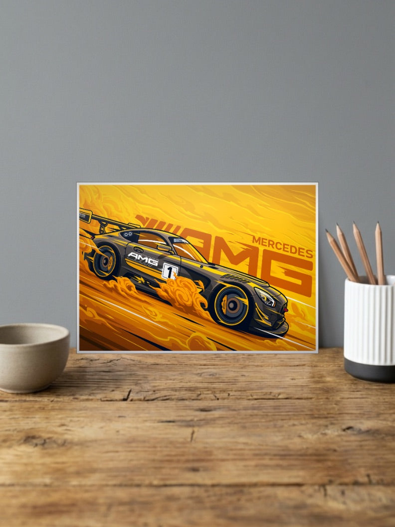Modern BMW AMG Car Poster