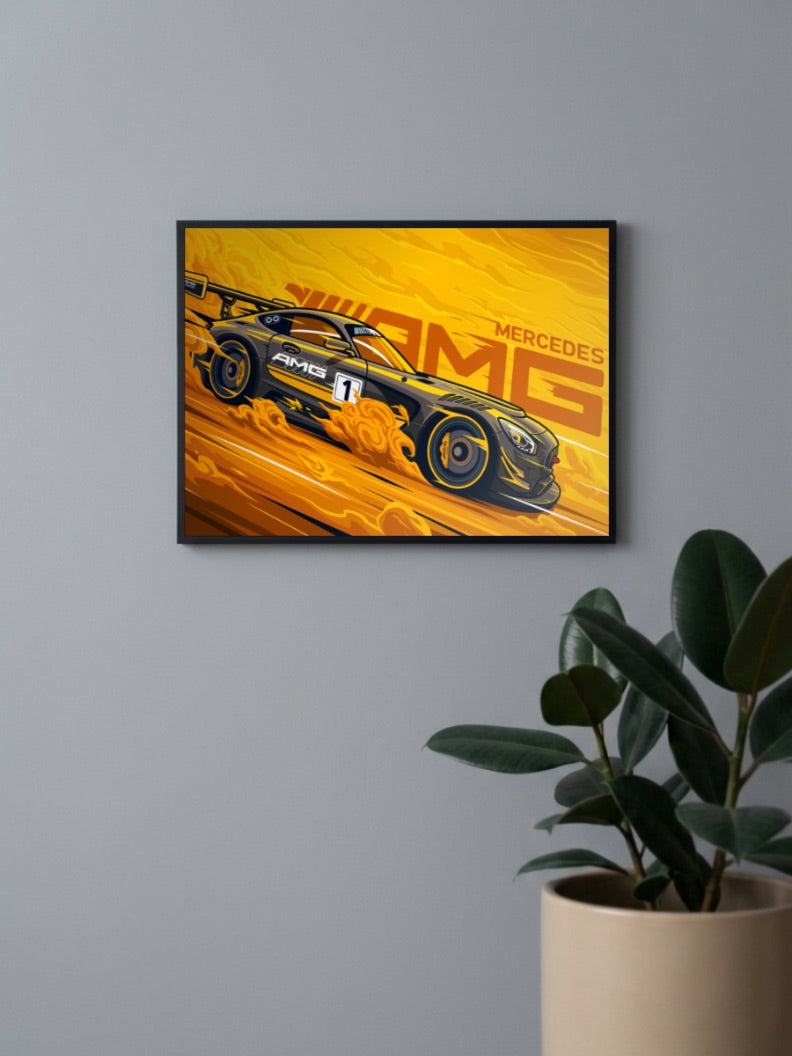 Modern BMW AMG Car Poster