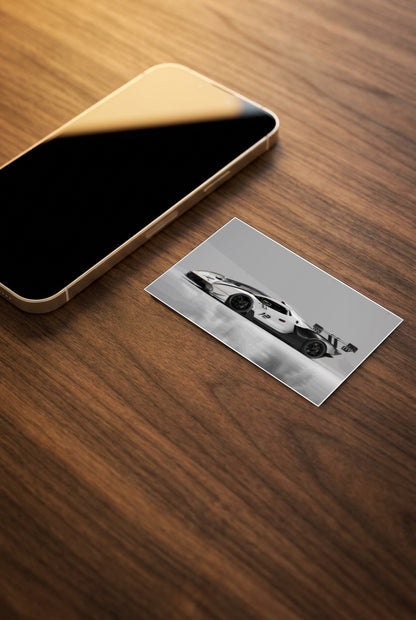 White GT Supercar Cars Poster