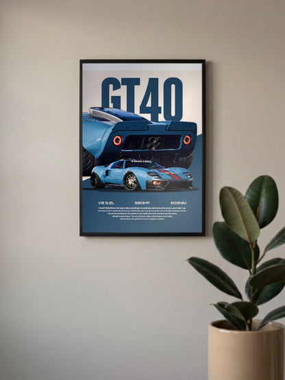 Ford GT40 Redline Rush Cars Poster