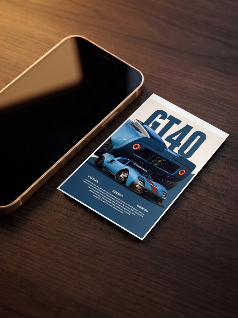 Ford GT40 Redline Rush Cars Poster