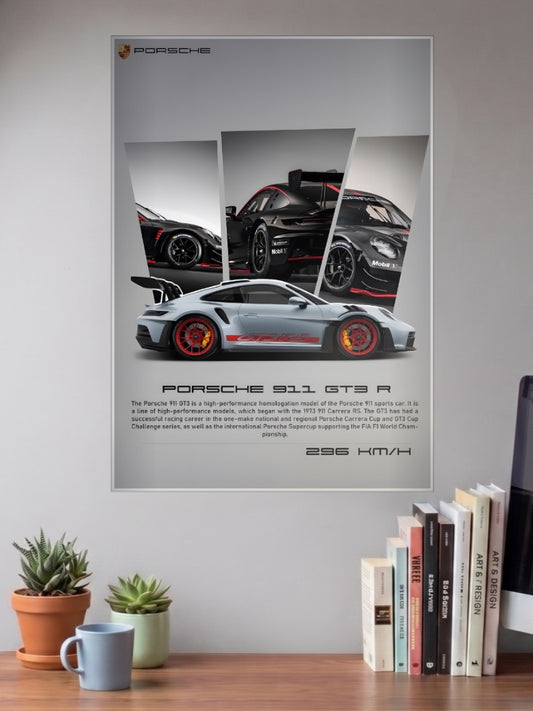 Porsche 911 GT3 RS Chrome Dreams Cars Poster