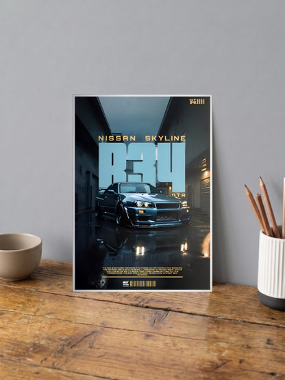Nissan Skyline R34 Cars Poster