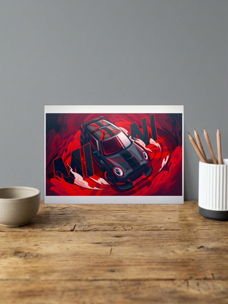 Mini Cooper Car Poster