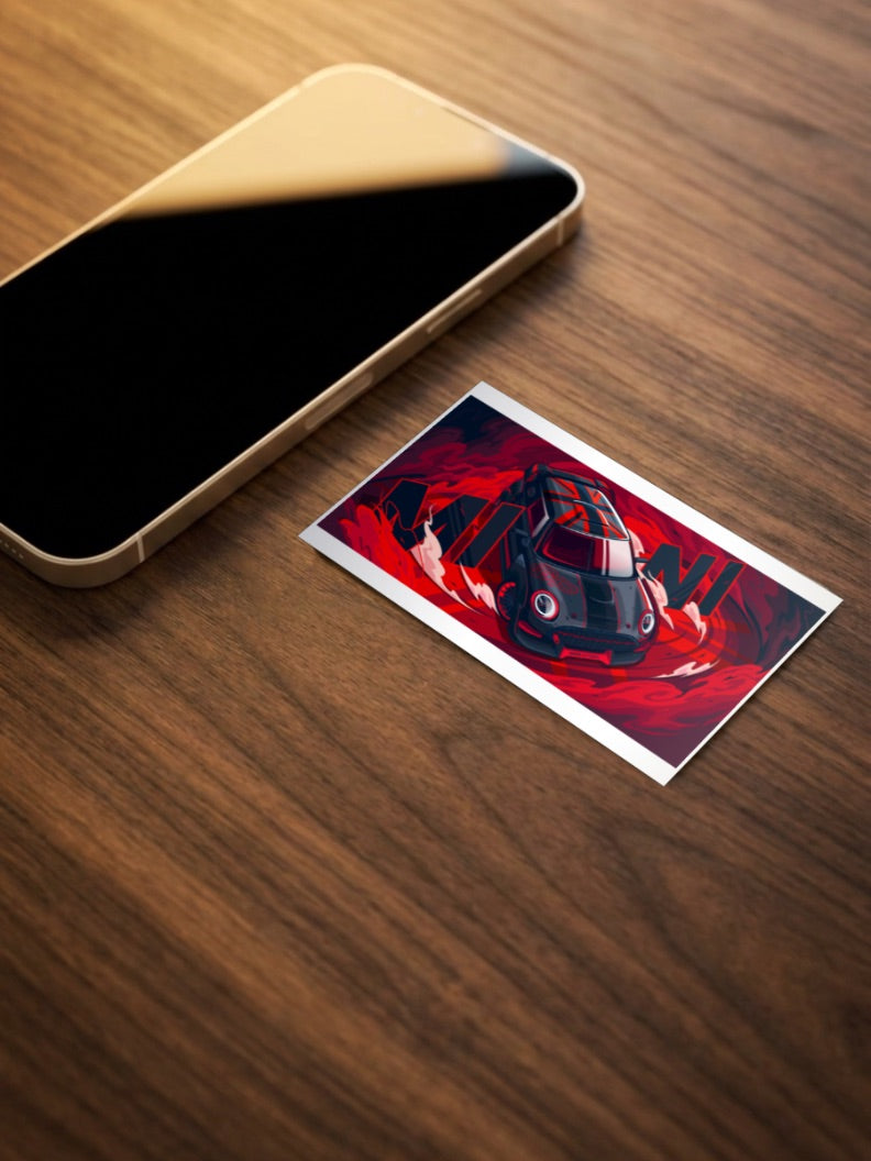 Mini Cooper Car Poster