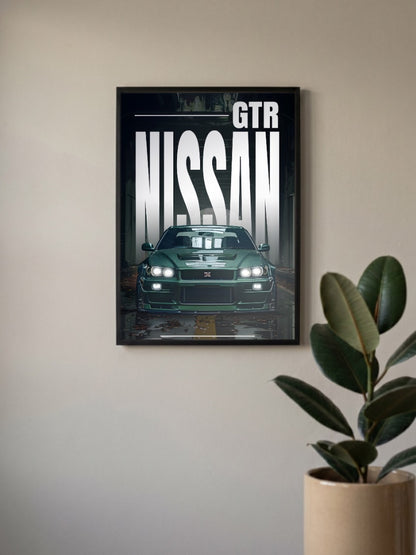 Nissan GT R JDM Royalty Cars Poster