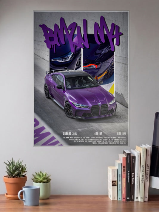 BMW M4 Cars Poster