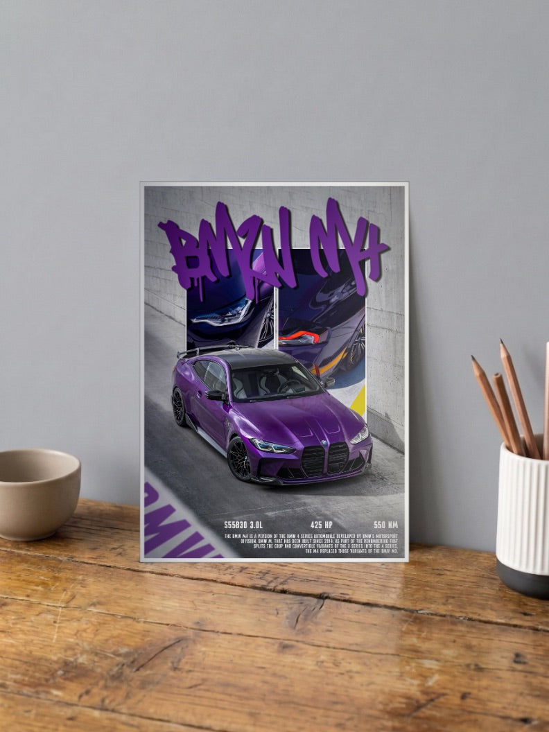 BMW M4 Cars Poster